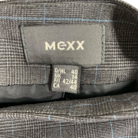 nwt  pencil Skirt Multi-Gray, teal navy plaid pattern women size 10 MEXX - Picture 10 of 11